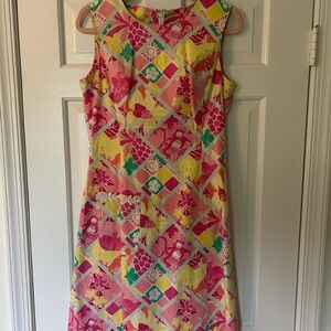 Vintage Lilly Pulitzer Pink and Yellow Dress